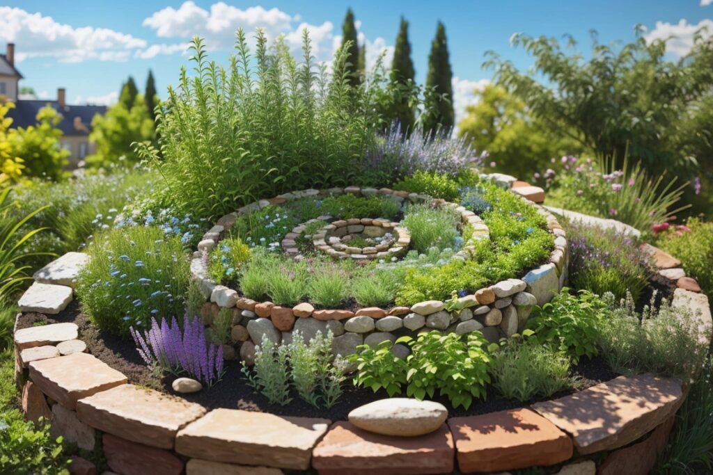 Small Herb Garden Design Ideas An Ultimate Guide - Herb Spiral With Rocks