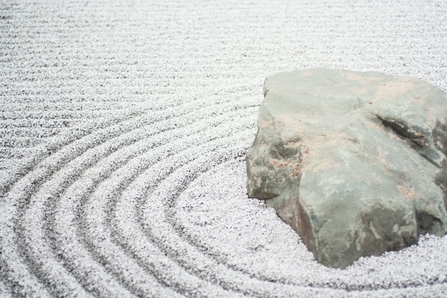 How To Create A Zen Garden - Raked Gravel Signifying Water